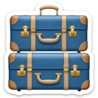 blue and beige suitcases sticker