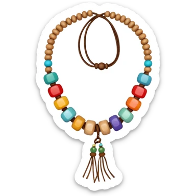 hippie necklace sticker