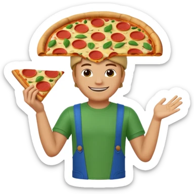 Roblox classic "Noob's avatar with a pizza on its head sticker