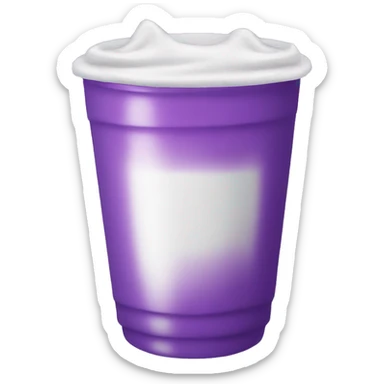 Double cup white of purple drink sticker