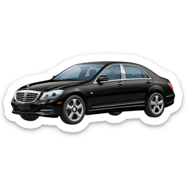 Crée-moi une voiture noire, berline, très classe La voiture  en long 2025classe S que d’un côté  sticker