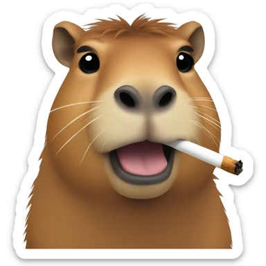 Capybara smoking sticker