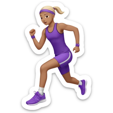 purple sneakers aerobic sticker