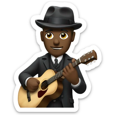 Peaky blinder playing guitar sticker