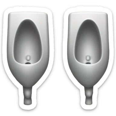 Two urinals in restroom  sticker