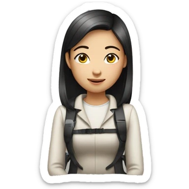 asian girl with wheelchair sticker