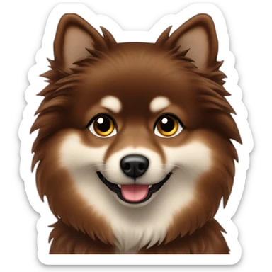 Spitz chocolate dark with brown seated sticker