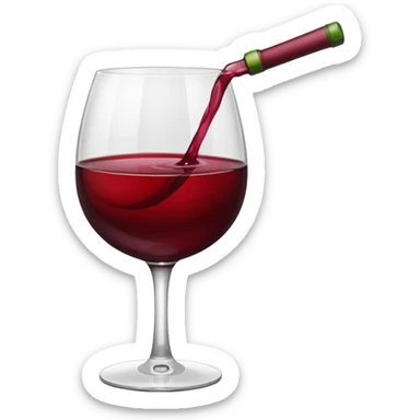 glass of wine  sticker
