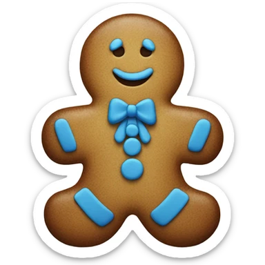  Blue gingerbread man  sticker