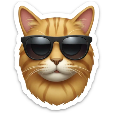 Cat with sunglasses sticker