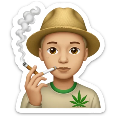 TED smoking weed sticker