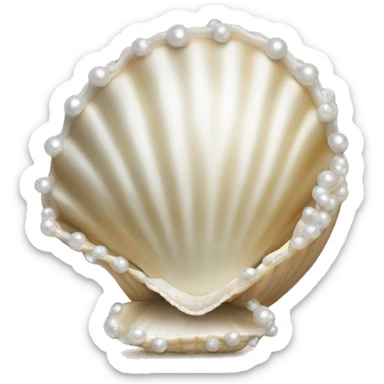 shell with pearl sticker