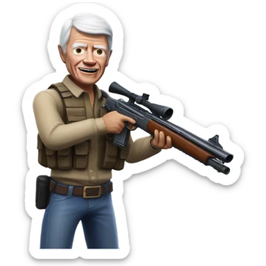 Jimmy Carter Fortnite skin holding a tactical shotgun sticker