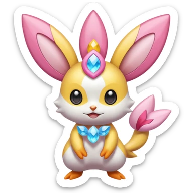 Emolga-Victini-Diancie-fusion sticker