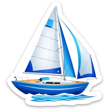 Sailboat - Sunfish (Model Year: 2021) (Iconic colour: Bright sail with blue and white) sticker
