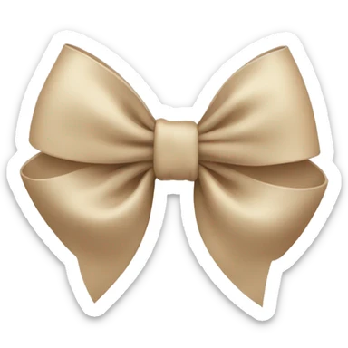 Beige bow sticker