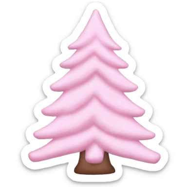 Baby pink aesthetic Christmas tree sticker
