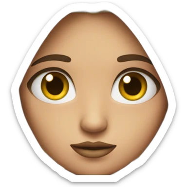 Baddie with long eyelashes sticker