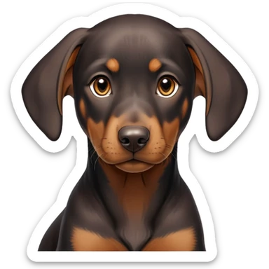 cinematic-noble-doberman puppy-portrait-emoji,-poised-and-regal,-with-a-strong,-athletic-build-and-a-lustrous,-well-groomed-black and tan fur,-deep-set-soulful-brown-eyes,-simplified-yet-sharp-and-sophisticated-features,-highly-detailed, sticker