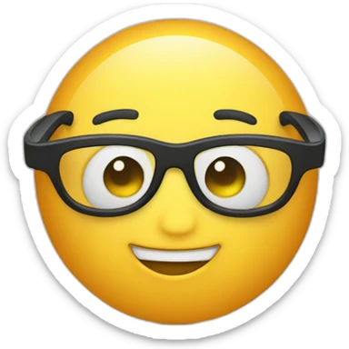 Happy tear with glasses sticker