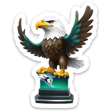 Philly eagle holding the Lombardi trophy sticker