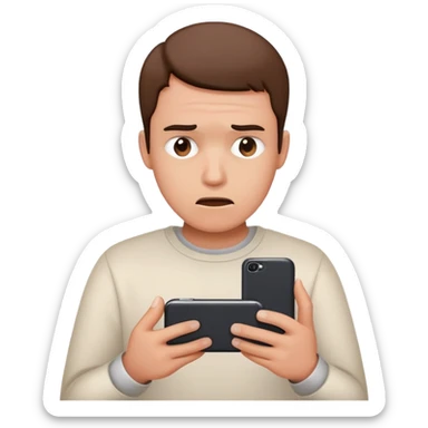 person addicted to smartphone sticker