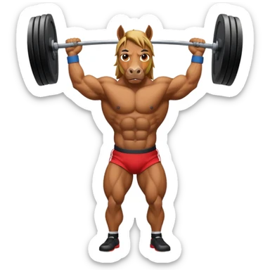 weightlifting horse sticker