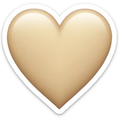 beige heart sticker