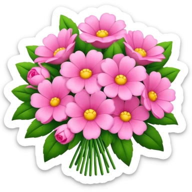 pink flower bouquet  sticker