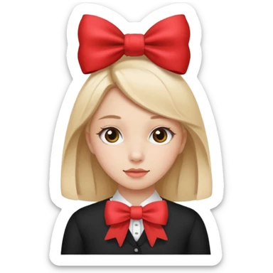 menina com laço  sticker