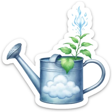 Cloud + watering can,Sky Gardener. sticker