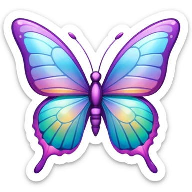 butterfly hair clip sticker