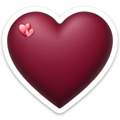 Corazón de color Burgundy vino sticker