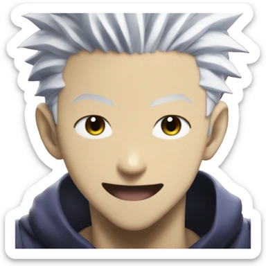 Yuji itadori from jujutsu Kaisen smiling  sticker