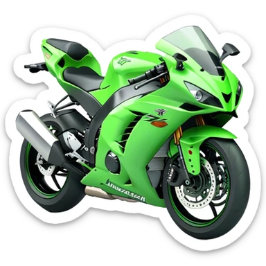 Kawasaki Ninja (Sportbike) - Kawasaki Ninja ZX-10R (Model Year: 2022) (Iconic colour: Green) sticker