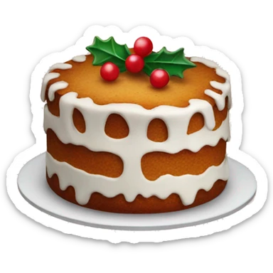 christmas cake sticker