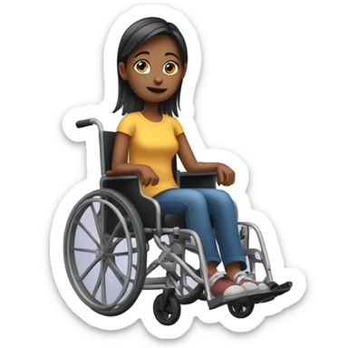Girl in a wheelchair sticker