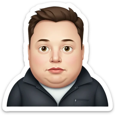 Fat Elon Musk sticker