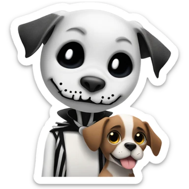 Jack skellington with a new puppy sticker