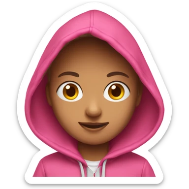 Pink hoodie sticker
