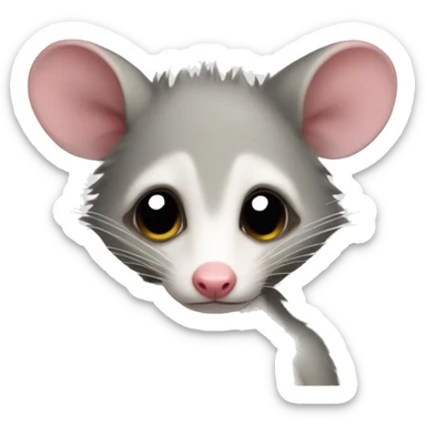 autistic opossum overwhelmed sticker