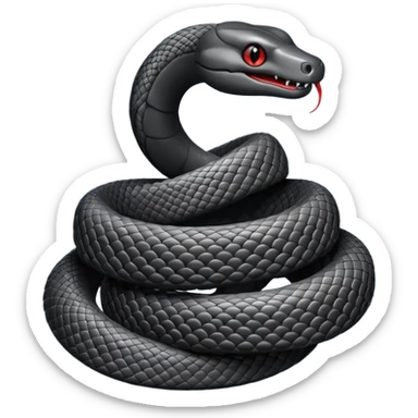 Black snake sticker