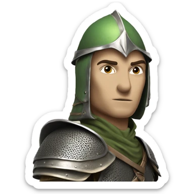 Elven Soldier with a bascinet sticker