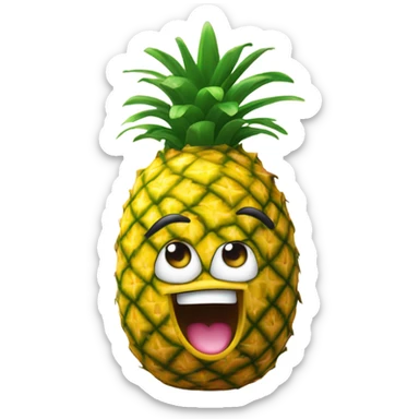 Upside down pineapple girl sticker