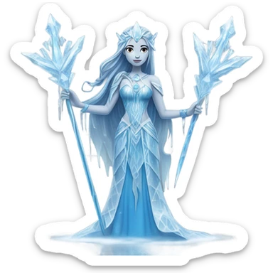 Goddes of ice sticker
