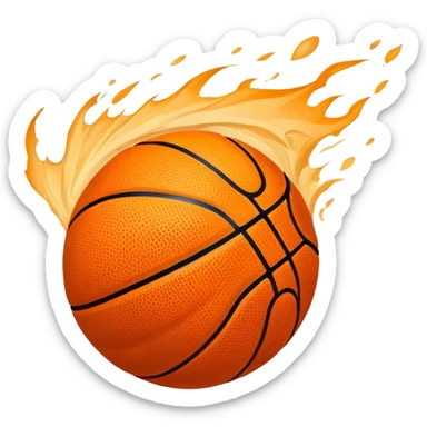 Dunking basketball sticker