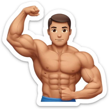 just muscle arm no body and no face sticker