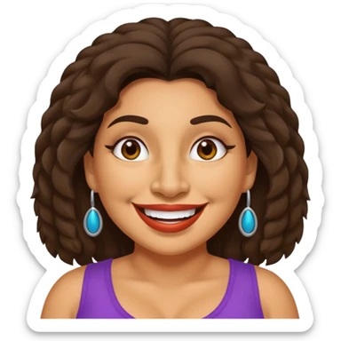 thick latina baddie with a hairy face and a large nose sticker