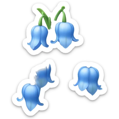Blue Lilly of the valley sticker