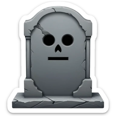Gravestone – Grey tombstone with “RIP”.




 sticker